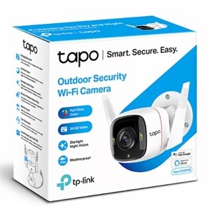 TP-Link Tapo C320WS, IP66Sertifikalı 2K+QHD Dış MekanWi-Fi GüvenlikKamerası