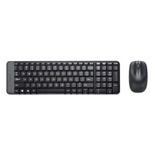 Logitech MK220 Kablosuz Türkçe Klavye Mouse Seti - Siyah