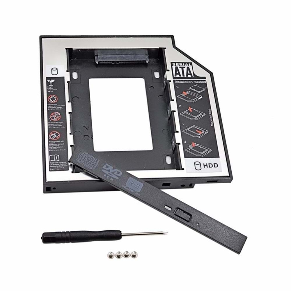 9.5mm Sata Hdd Harddisk Caddy Kızak Kutu Laptop Ssd Notebook İkinci Hdd Takma 4716