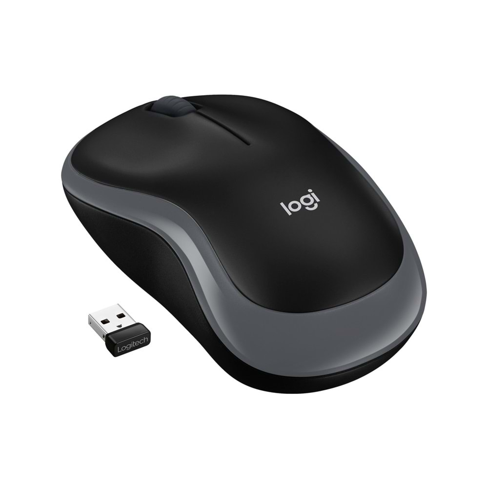 Logitech M185 USB Alıcılı Kompakt Kablosuz Mouse - Gri