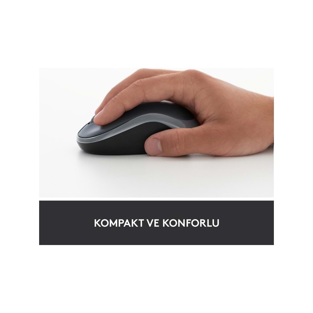 Logitech M185 USB Alıcılı Kompakt Kablosuz Mouse - Gri