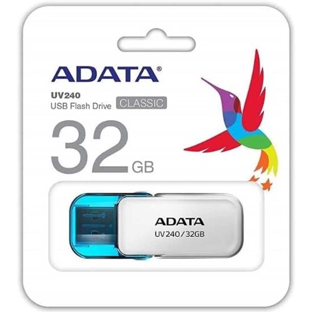 Adata UV240 32GB USB2.0 Beyaz USB Bellek AUV240-32G-RWH