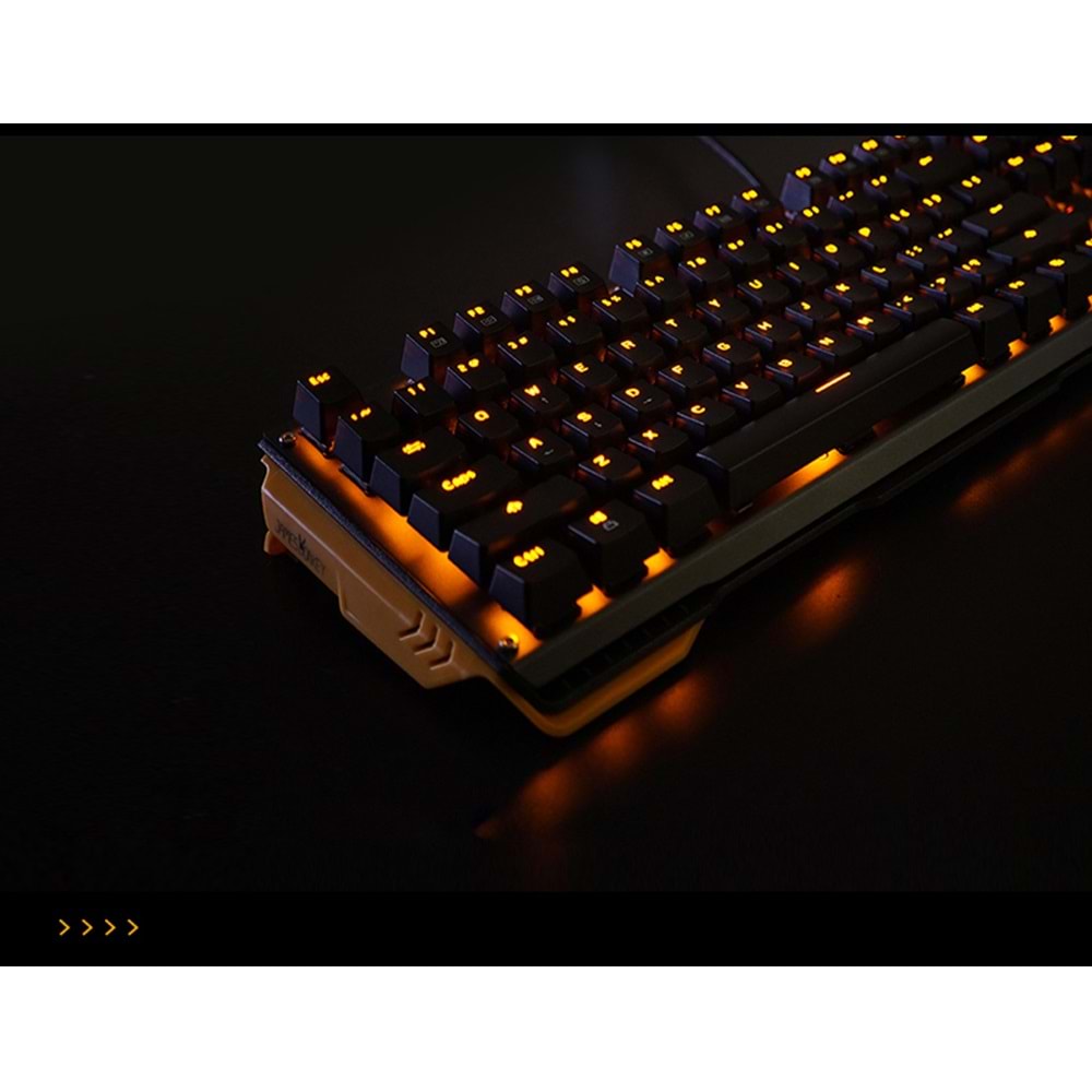 James Donkey 619S Sarı Aydınlatmalı Black/Blue Switch İng Q USB Gaming 104 Tuş Mekanik Klavye