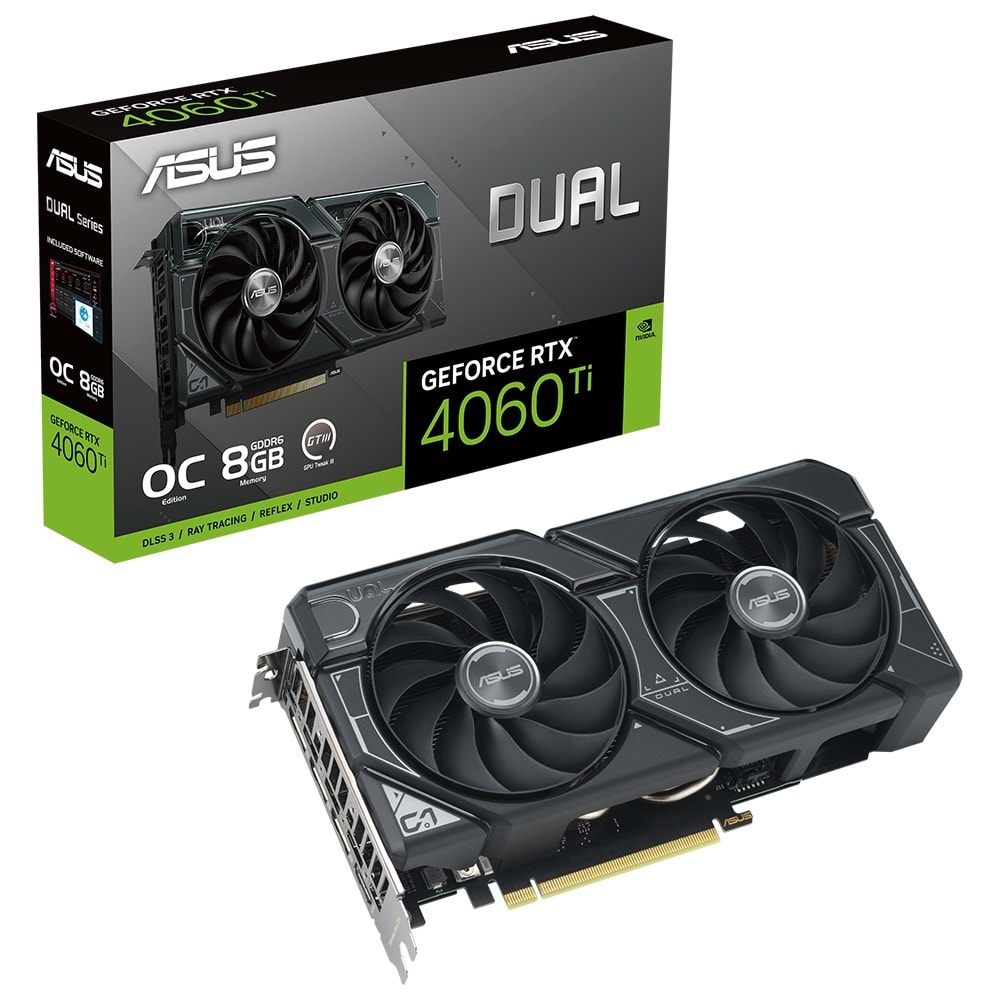 Asus Dual GeForce RTX 4060 TI OC DUAL-RTX4060TI-O8G 8GB GDDR6 128Bit DX12 DLSS 3 Gaming (Oyuncu) Ekran Kartı