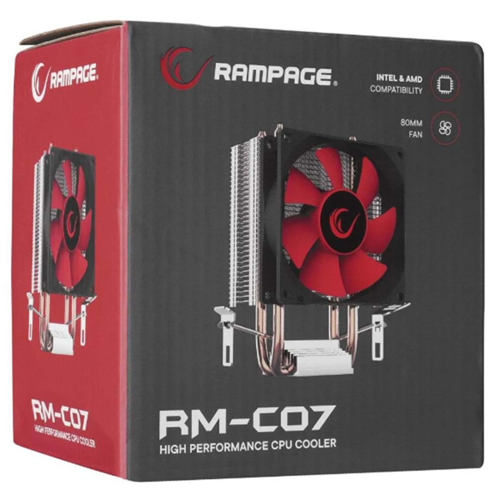 RAMPAGE RM-C07 1x80mm FANLI İŞLEMCİ SOĞUTUCU