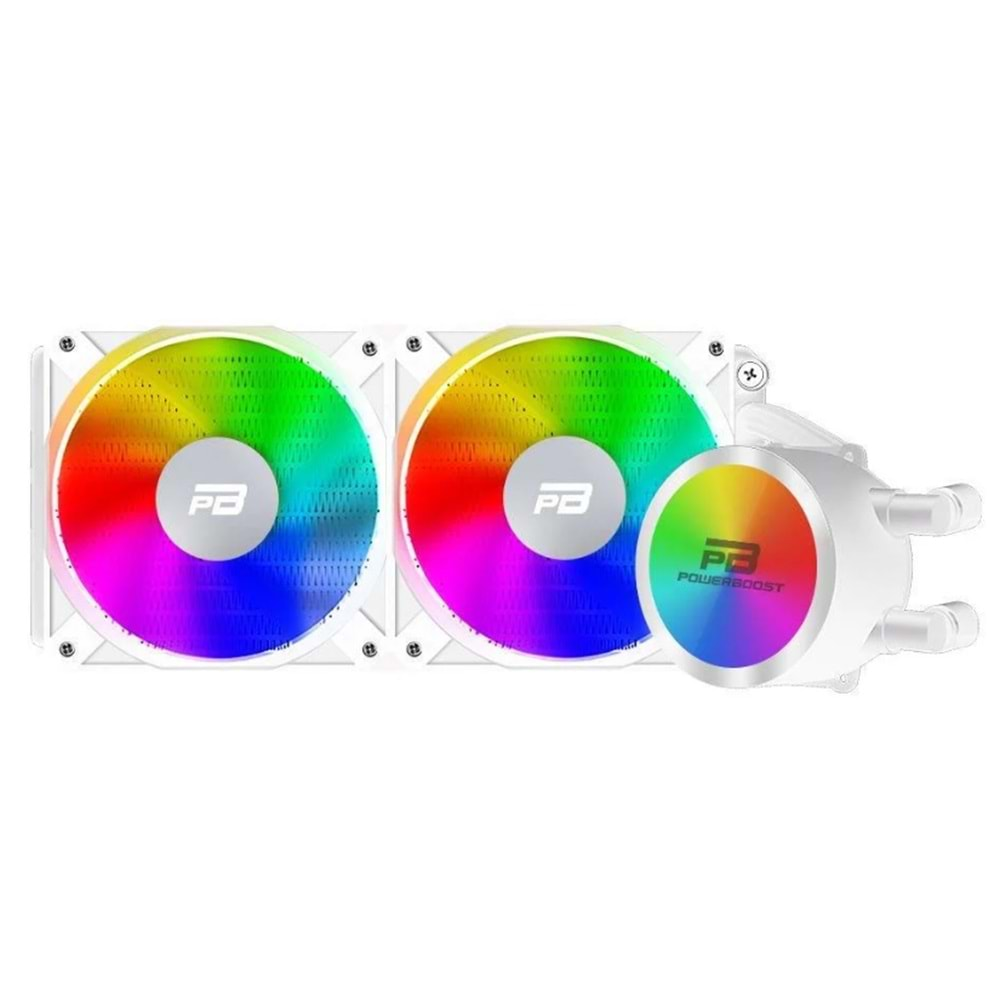 POWER BOOST NOBLE 240mm RAINBOW(LGA1700/AM4/AM5) BEYAZ SIVI SOĞUTMA SİSTEMİ