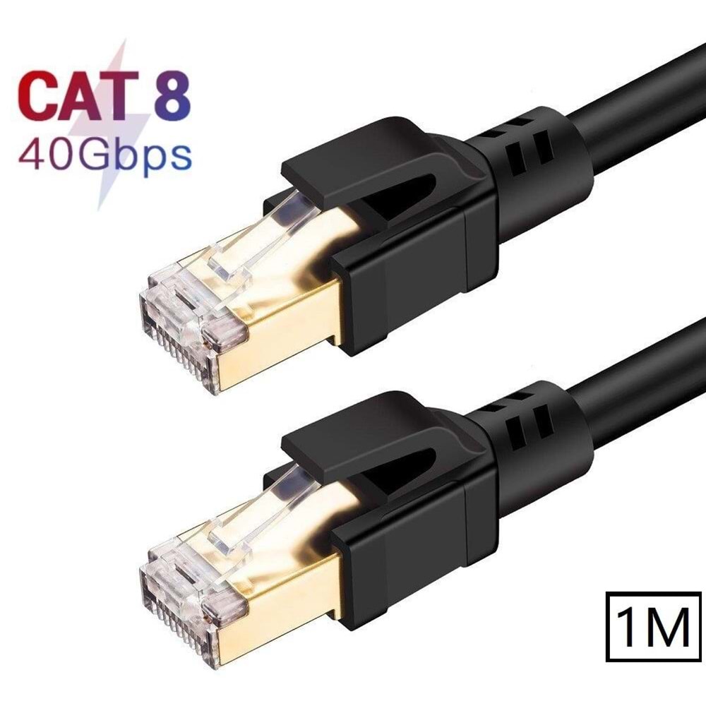 Cat8 1M 40Gbps S/ftp 2000MHz Yüksek Hızlı İnternet Kablosu AL5214