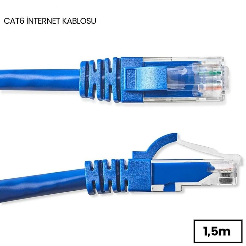 Cat6 Ethernet Patch İnternet Adsl Kablosu 1.5 Metre AL5208