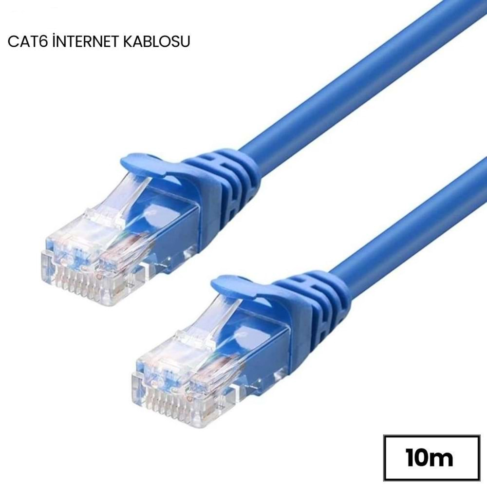 Cat6 İnternet Ethernet Rj45 Lan Kablosu 10 Metre 4612