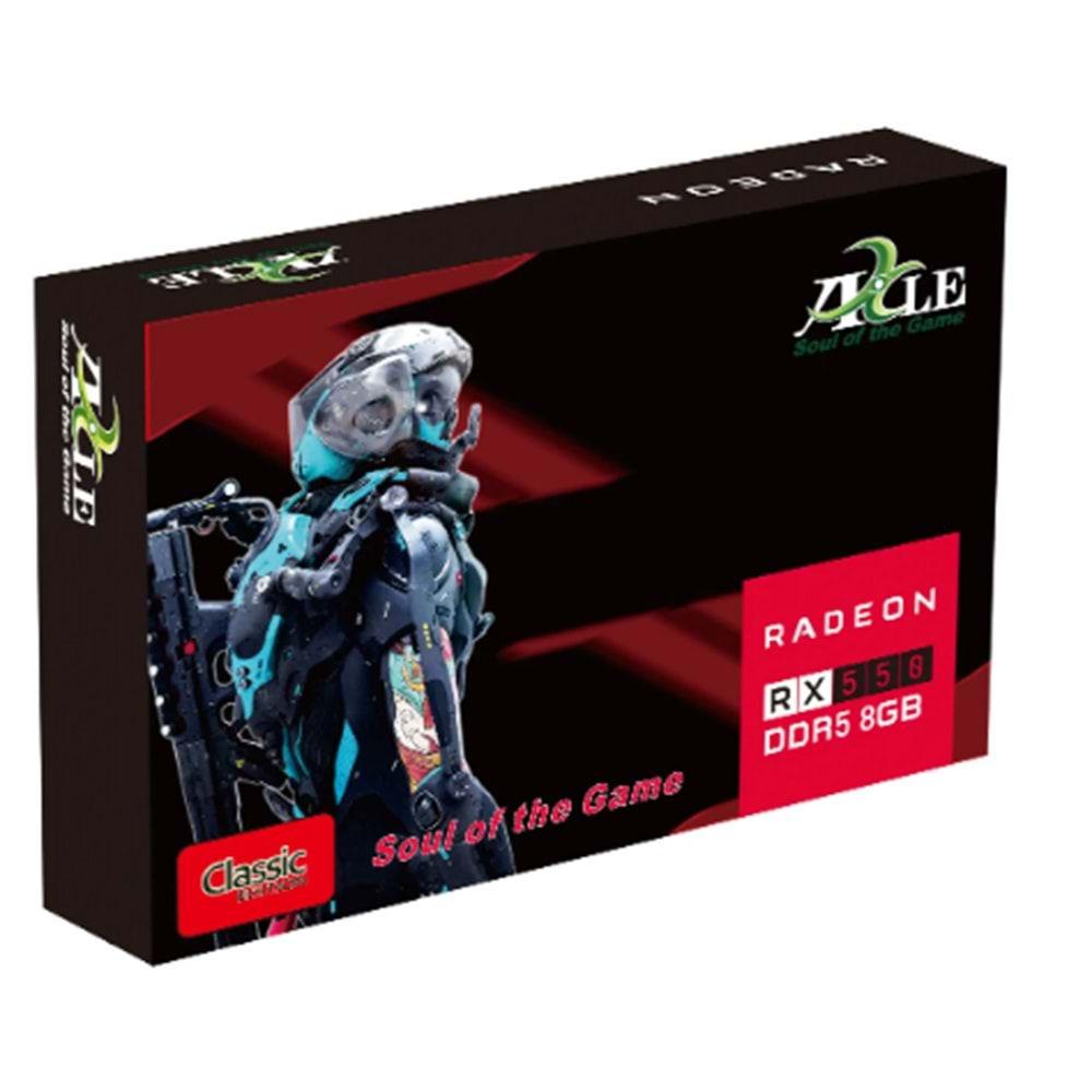 Axle AMD Radeon RX 550 AX-RX-550/8GD5P8DIP 8GB GDDR5 128Bit DX12 Gaming (Oyuncu) Ekran Kartı