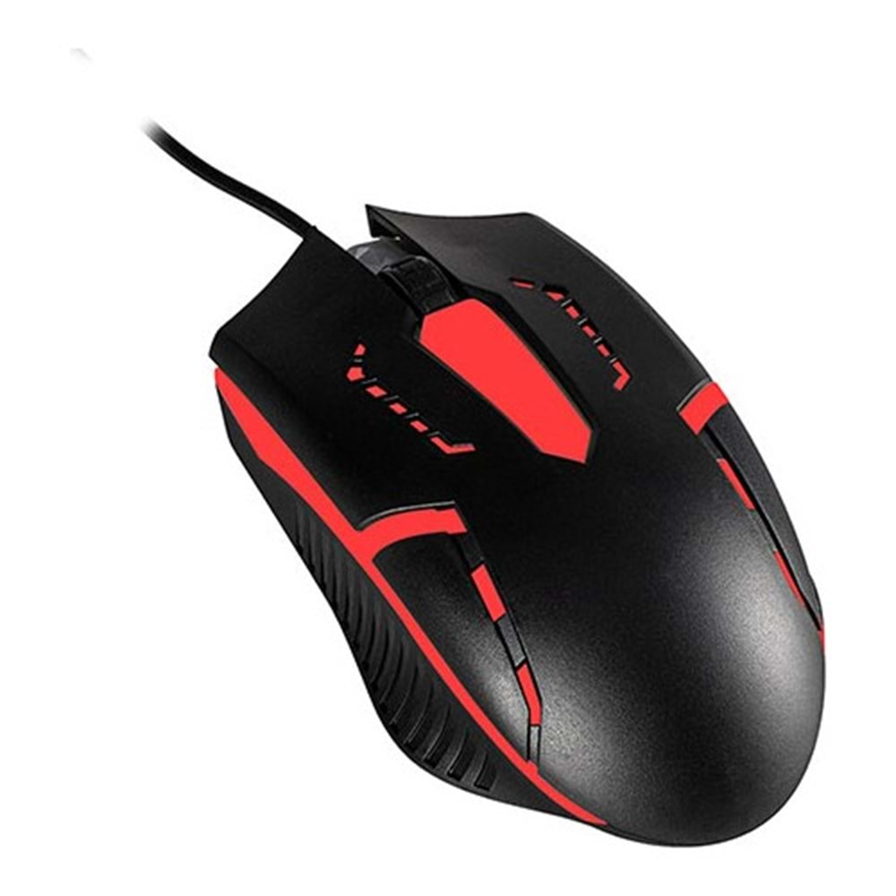 Hytech Hyk-46 Gamy Combo Siyah USB Kırmızı Tuşlu Q Gaming Oyuncu Klavye + Mouse Set