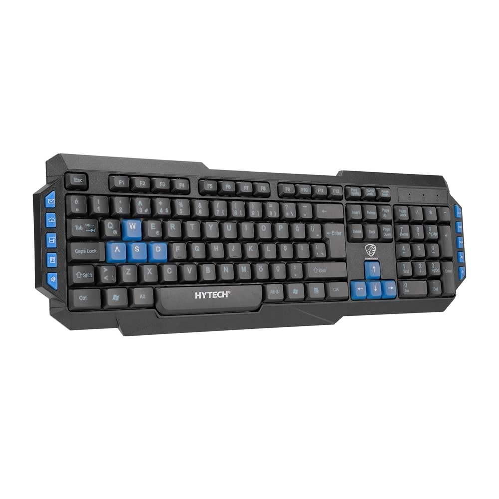 Hytech Hyk-46 Gamy Combo Siyah USB Mavi Tuşlu Q Gaming Oyuncu Klavye + Mouse Set