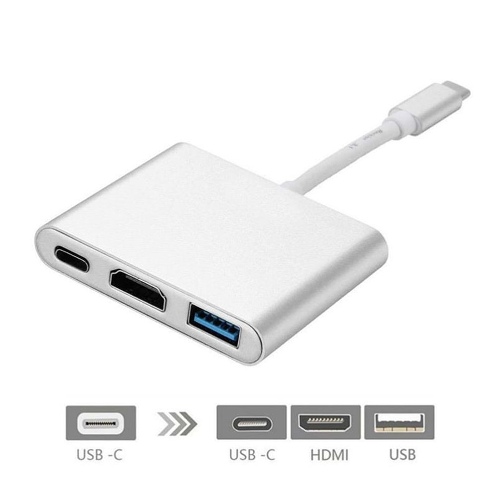 Usb 3.1 Type C To Hdmi Usb 3.0 Çevirici Dönüştürücü Adaptör Kablosu 4962