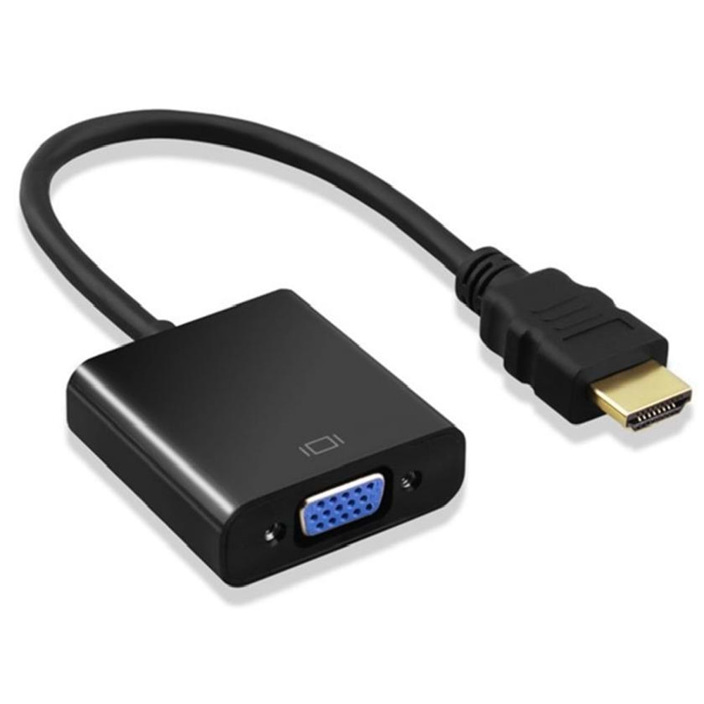 Hdmi To Vga Çevirici Dönüştürücü Monitör Kablosu 4487