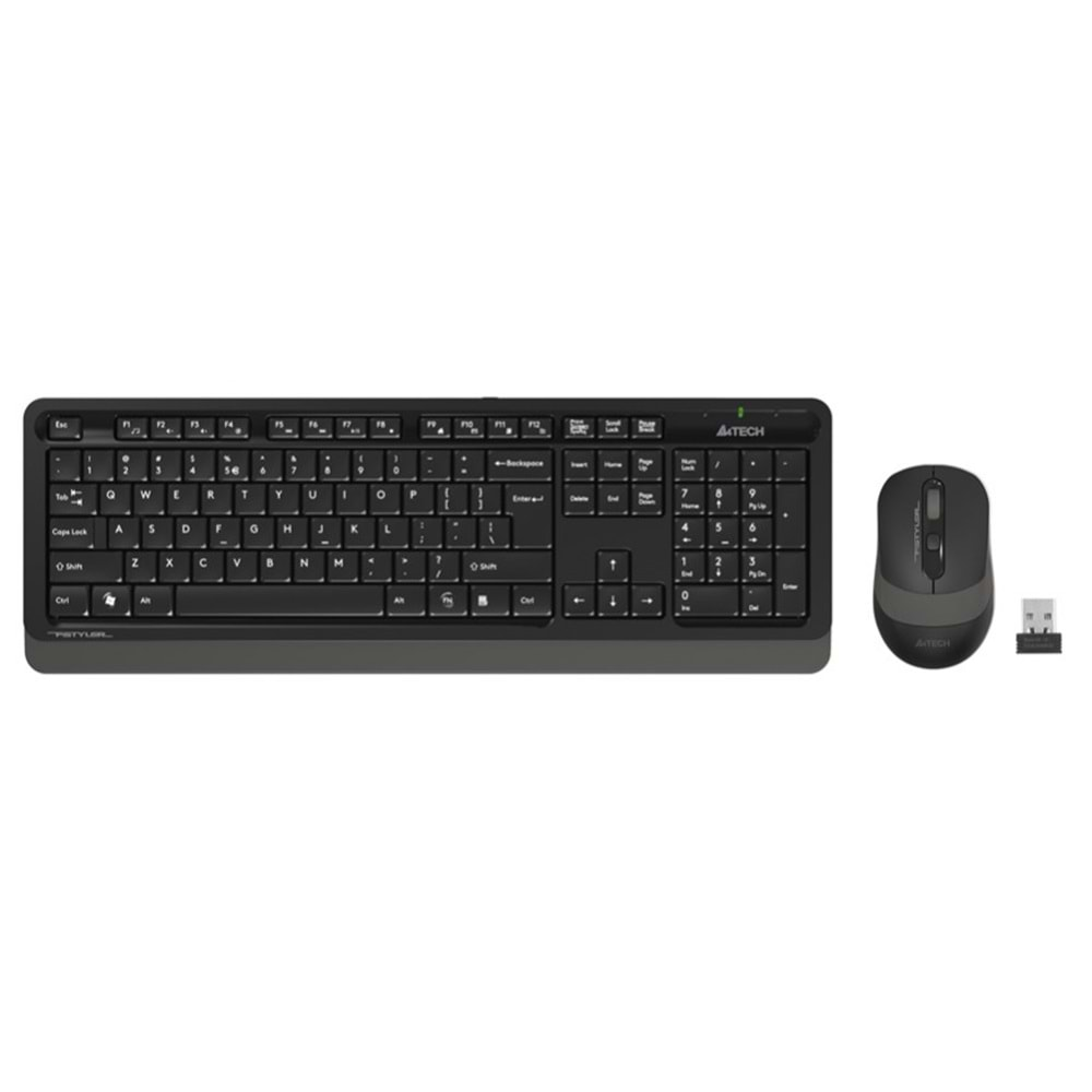 A4 TECH FG1010, Gri, FSTYLER, Türkçe Q, Kablosuz, Klavye Mouse Set