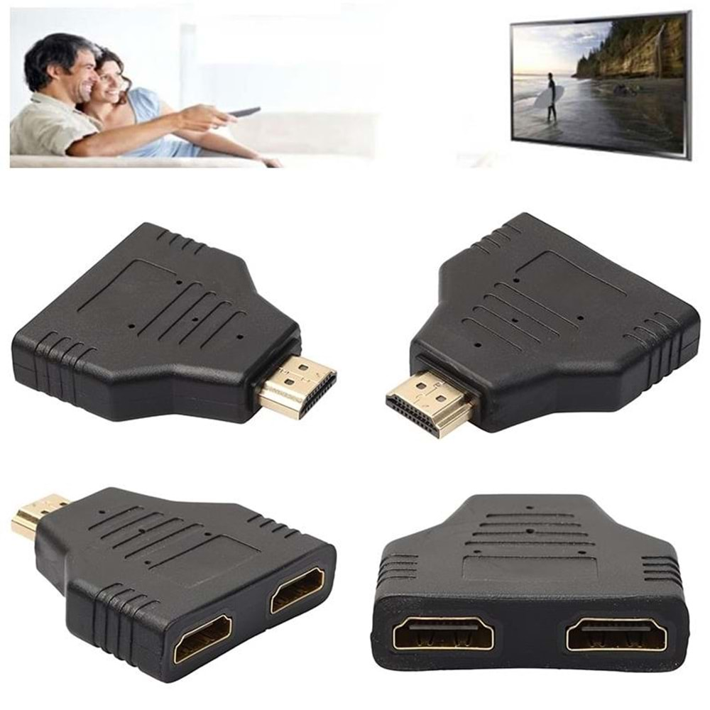 Hdmi Çoklayıcı 2 Port Splitter Switch Ekran Çoğaltıcı 4447