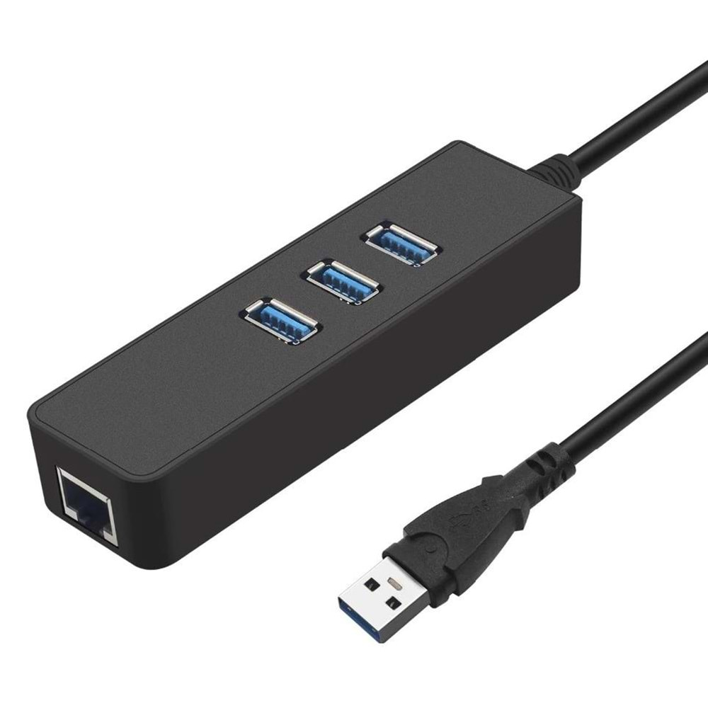 Usb 3.0 To Ethernet Gigabit Rj45 3 Port Hub Çoklayıcı Adaptör 4263