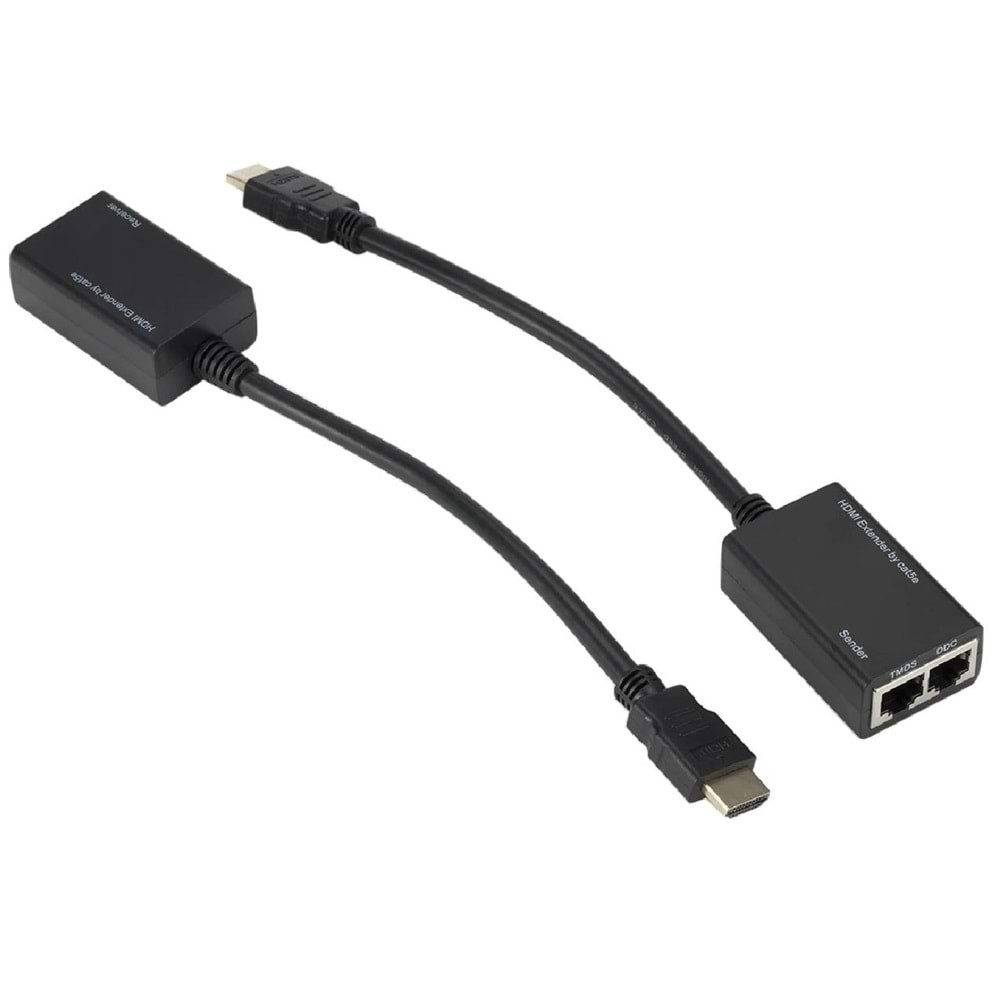 Hdmi Rj45 Cat5e 6 Extender Uzatıcı Uzatma Aparatı Adaptör 1080p 4757