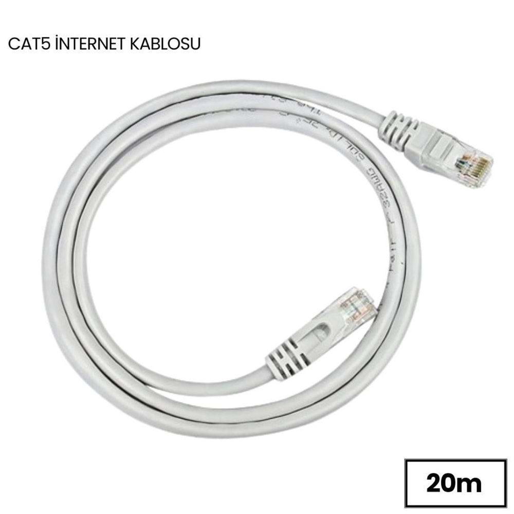 Cat5e İnternet Ethernet Rj45 Lan Kablosu 20 Metre 4214