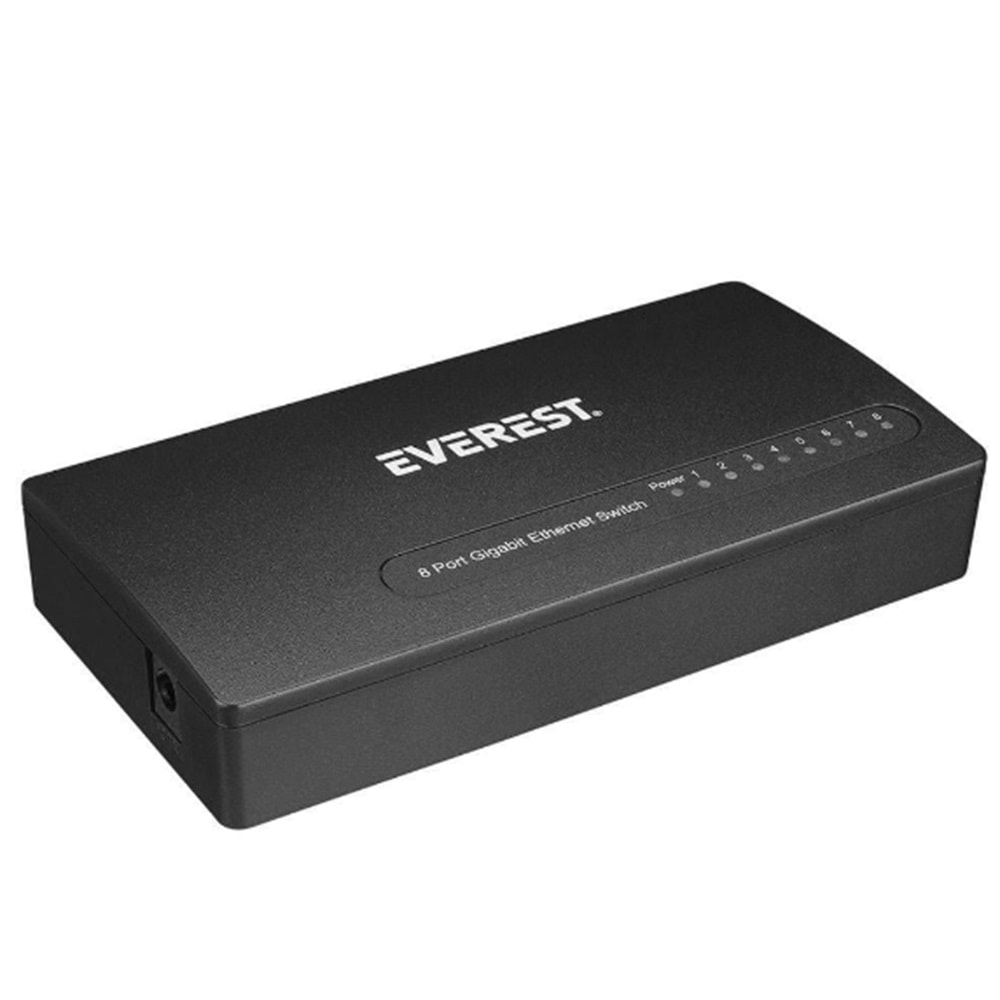 Everest EVERLINK ESW-808 8 Port 10-100-1000Mbps Gigabit Ethernet Masaüstü Ethernet Switch Hub