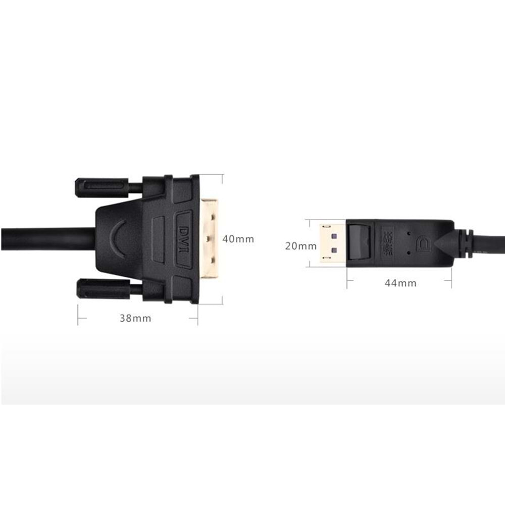 Displayport To Dvi Çevirici Dönüştürücü Adaptör Kablosu 4558