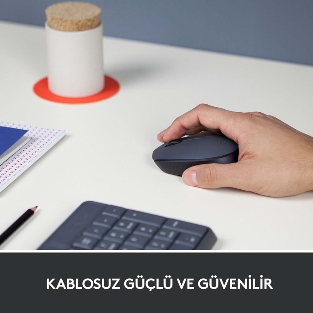 Logitech M170 USB Alıcılı Kablosuz Kompakt Mouse - Gri