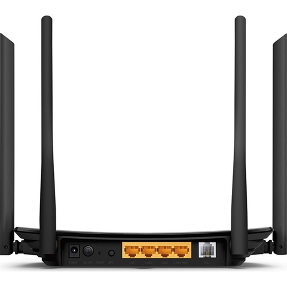 TP-Link Archer VR300, AC1200 Mbps, 4 Ethernet Portu ve 4 Harici Anten, Tether Uygulaması ile Kolay Kurulum, Dual-Band Fiber Destekli Wi-Fi 5 VDSL/ADSL Modem Router