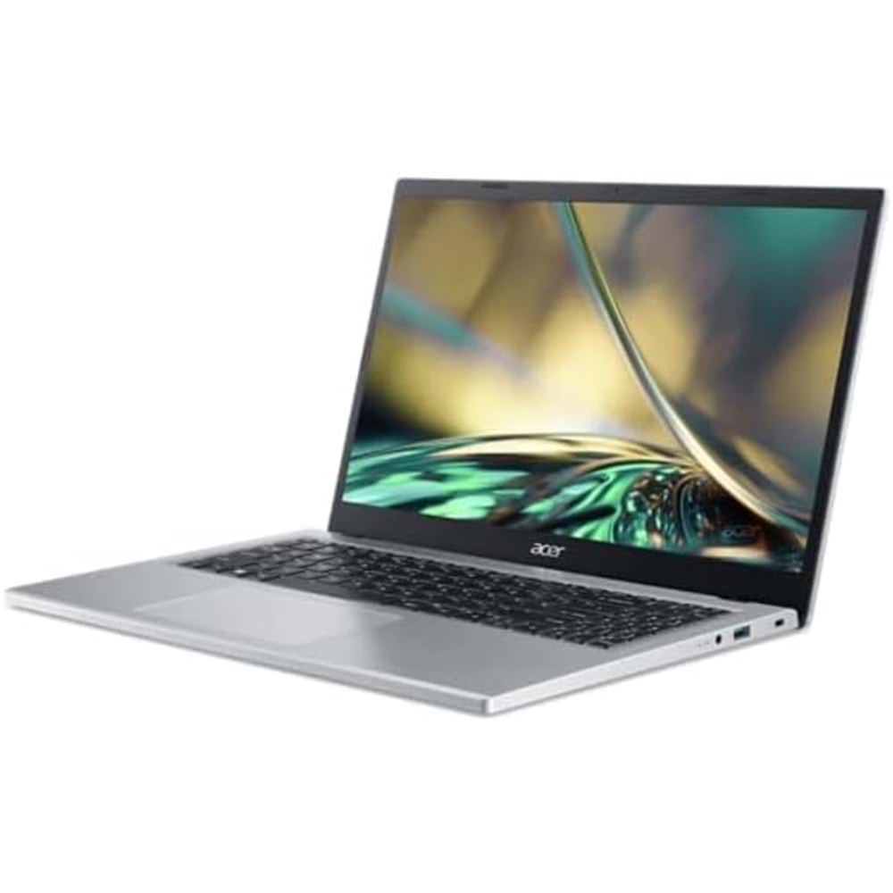 Acer Aspire 3 A315-510P-38X0 Dizüstü Bilgisayar, 15.6 inç FHD, Intel i3-N305, 8 GB DDR5 RAM, 256 GB SSD, FreeDOS, Gümüş