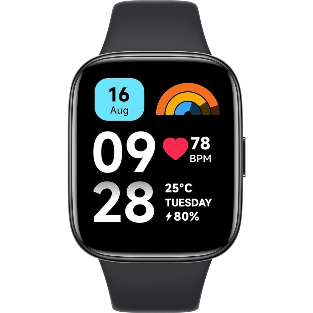 Xiaomi Redmi Watch 3 Active, 1,83 inç (4,6 cm) LCD Ekran Akıllı Saat Siyah