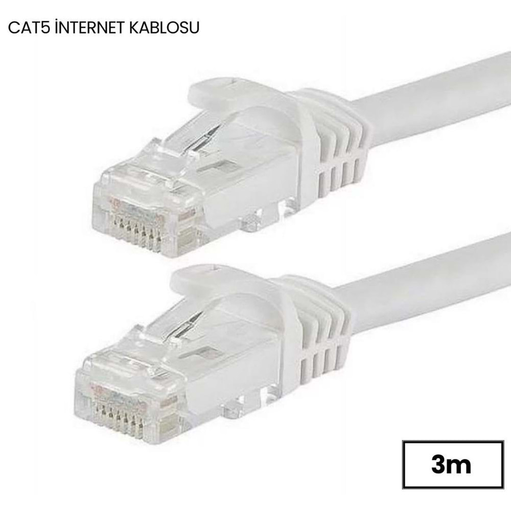 Cat5e İnternet Ethernet Rj45 Lan Kablosu 3 Metre 4605