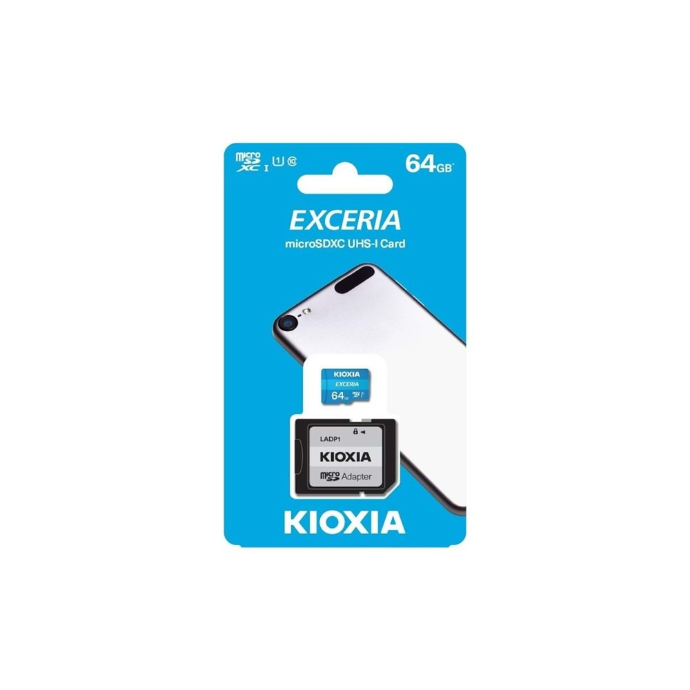 Kioxia 64GB Exceria Micro SDXC UHS-1 C10 100MB/sn Hafıza Kartı