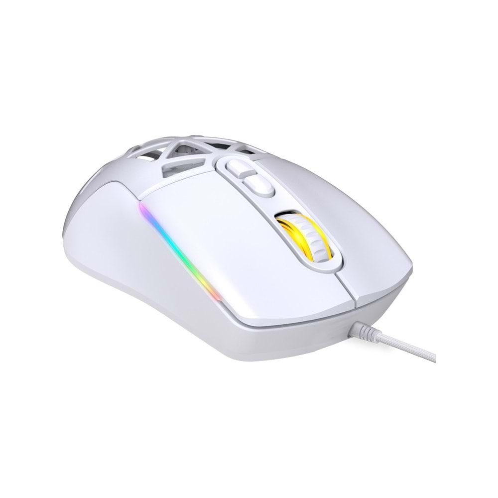 Warp WRP-O12800-B 12800 Dpi Wide Rgb Özel Abs Doku Reflex Örgü Kablolu Siyah Gaming Mouse