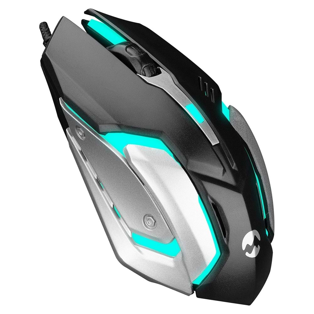 Everest SM-G72 Usb Siyah/Gümüş Işıklandırmalı Oyuncu Mouse