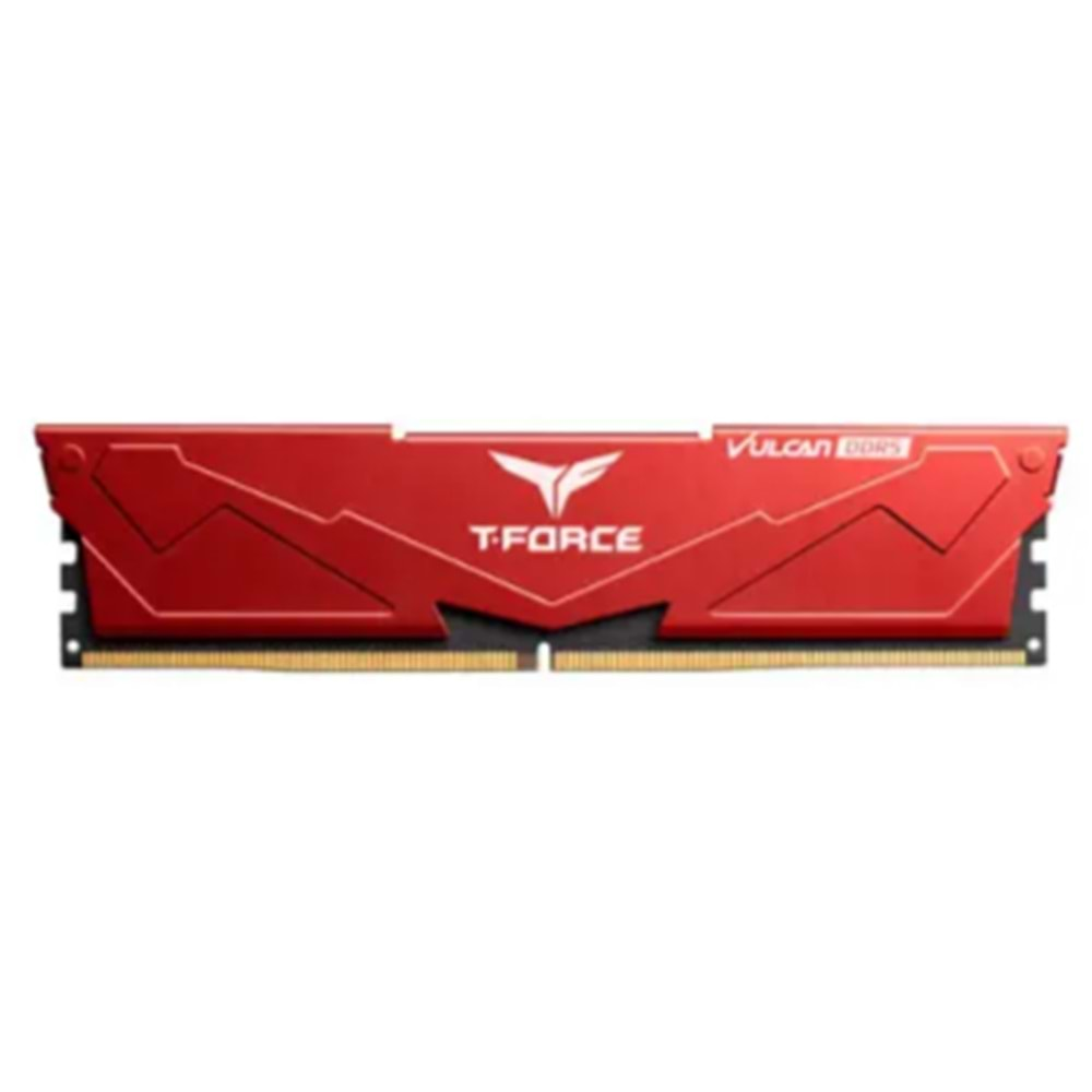 Team T-Force Vulcan Red 16GB (1x16GB) 6000Mhz DDR5 CL38 Kırmızı Gaming Ram (FLRD516G6000HC38A01)