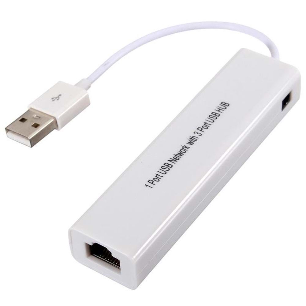 Usb Hub Çoklayıcı Ethernet Lan internet Çevirici Dönüştürücü Adaptör 4517