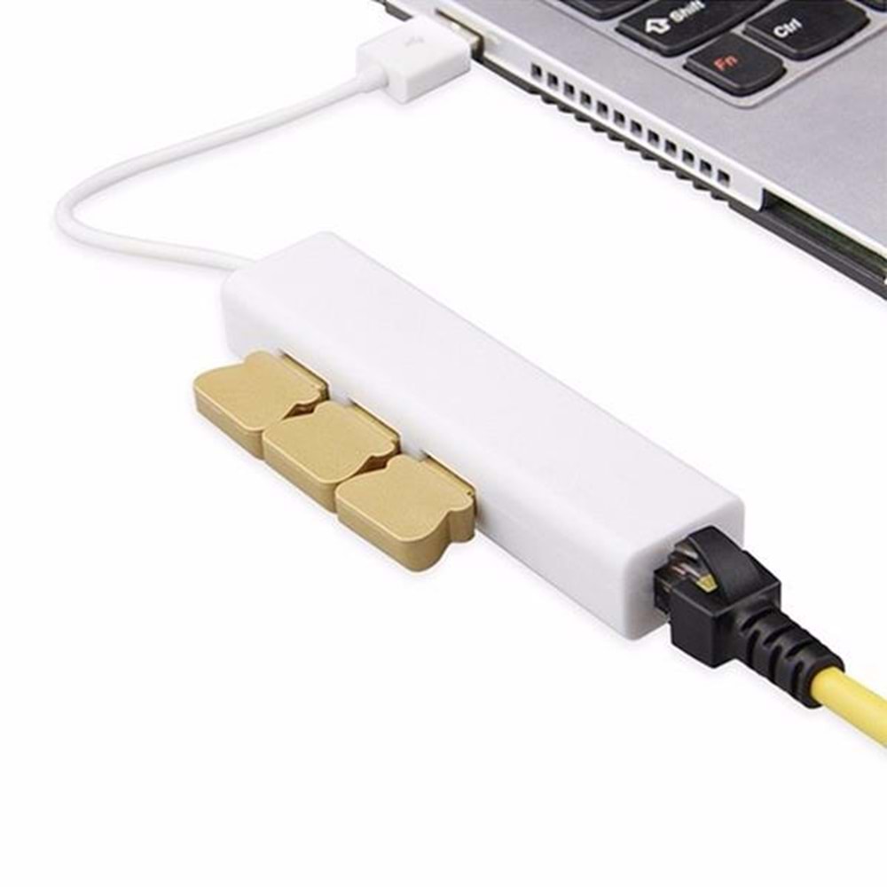 Usb Hub Çoklayıcı Ethernet Lan internet Çevirici Dönüştürücü Adaptör 4517