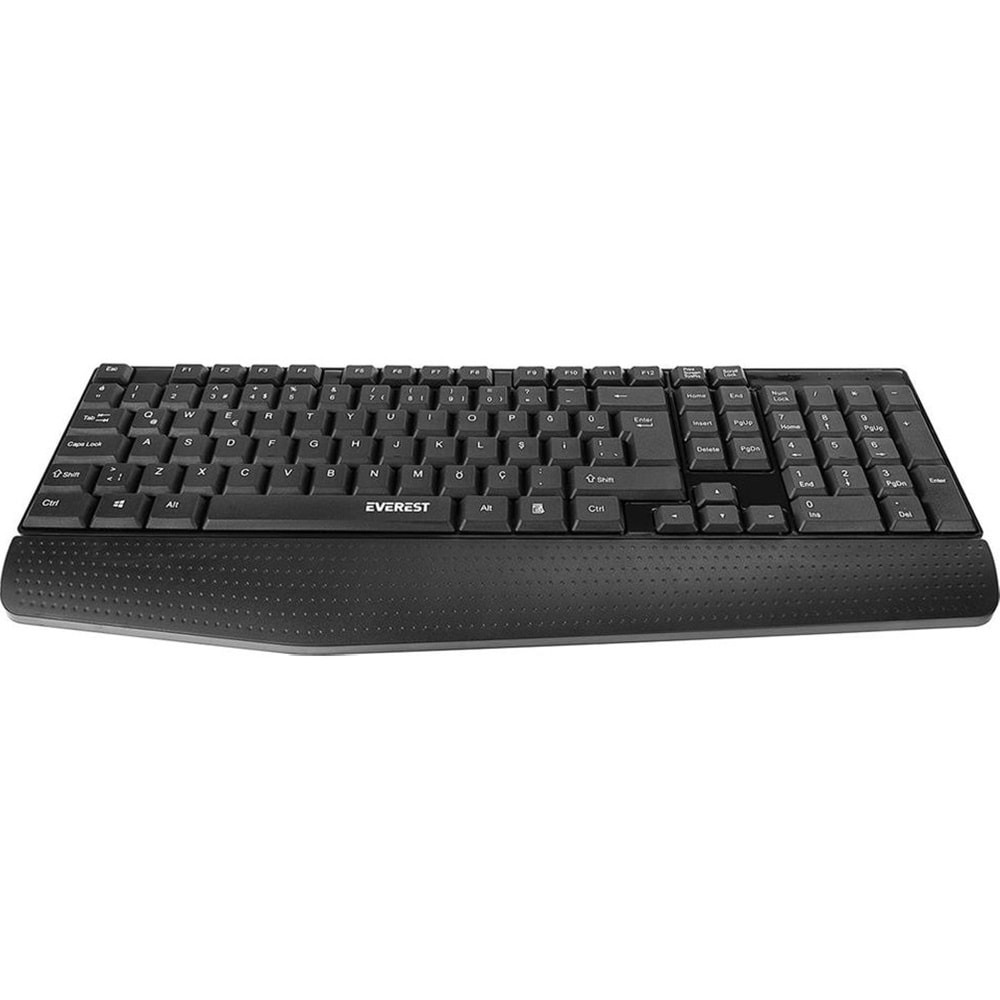 Everest KB-951U Siyah USB Bilek Destekli Q Standart Ofis Klavye