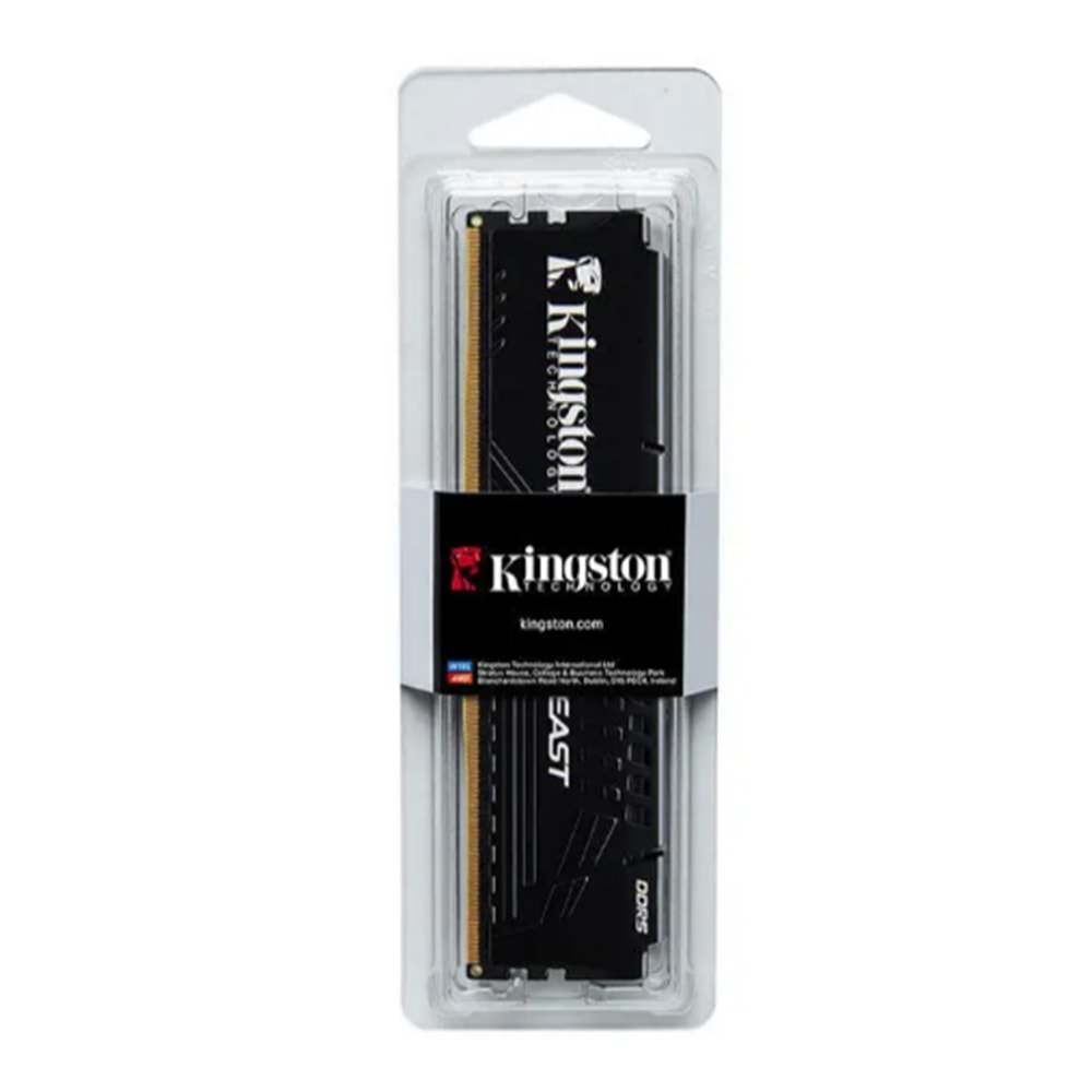 Kingston Beast KF556C36BBE-16TR 16GB (1x16) DDR5 5600Mhz CL36 Siyah Gaming RAM (Bellek)