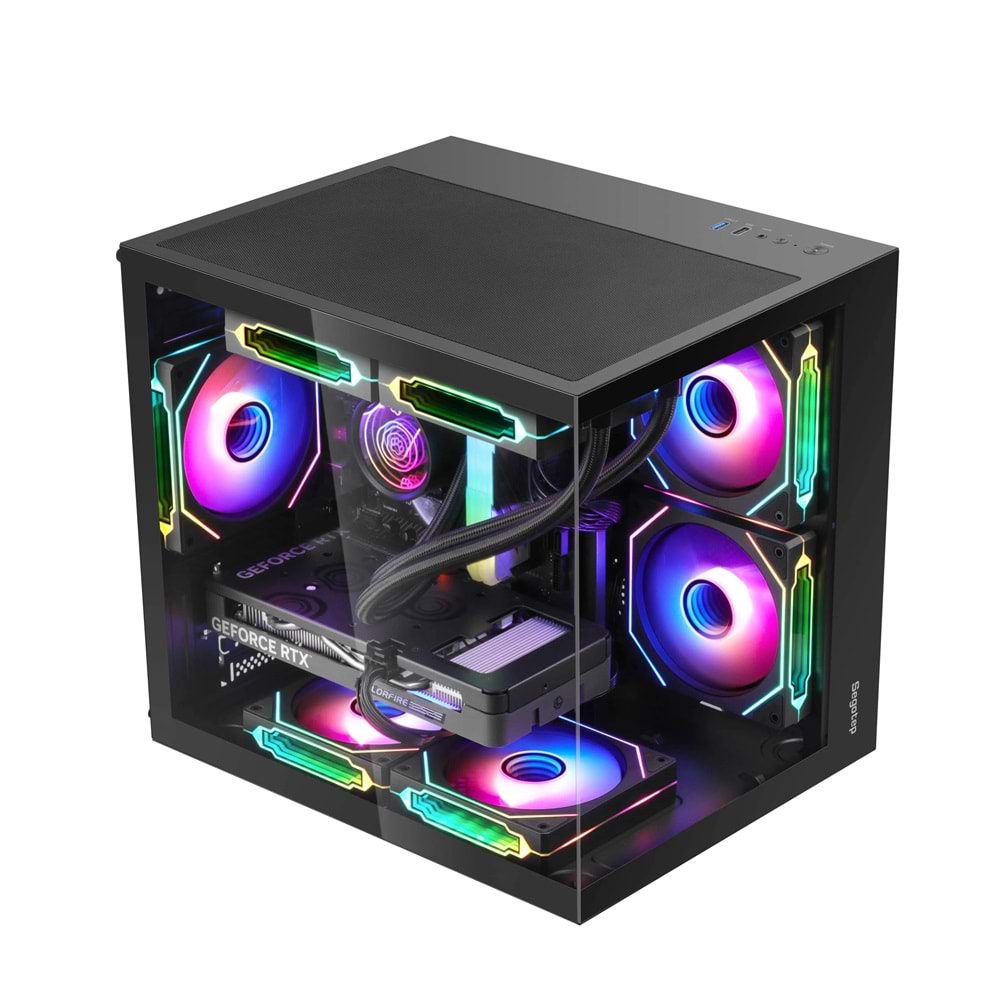 Segotep Brave W1 Siyah 750W 80+ Bronze PCIE 5.0 Midi Tower Gaming (Oyuncu) Kasa Brave W1 Siyah 750W 80+ Bronze PCIE 5.0 Midi Tower Gaming (Oyuncu) Kasa