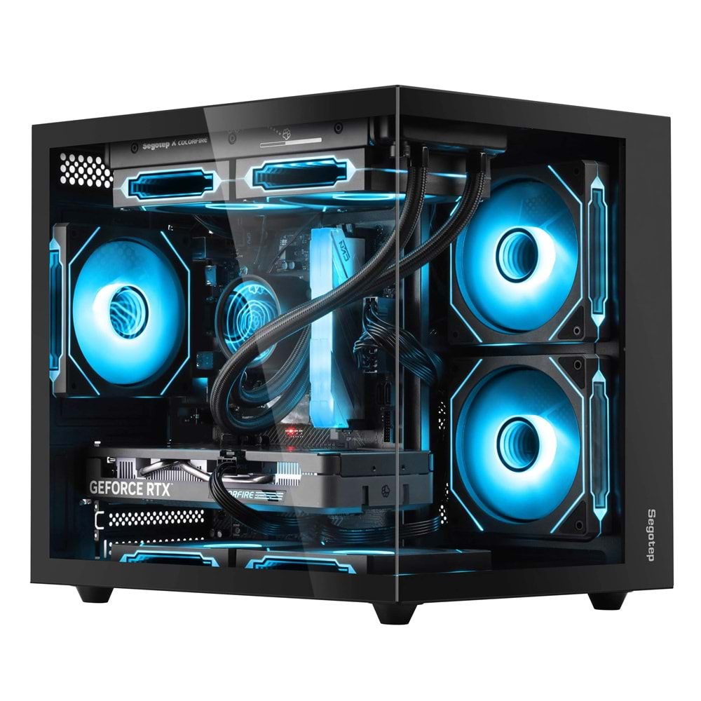 Segotep Brave W1 Siyah 750W 80+ Bronze PCIE 5.0 Midi Tower Gaming (Oyuncu) Kasa Brave W1 Siyah 750W 80+ Bronze PCIE 5.0 Midi Tower Gaming (Oyuncu) Kasa