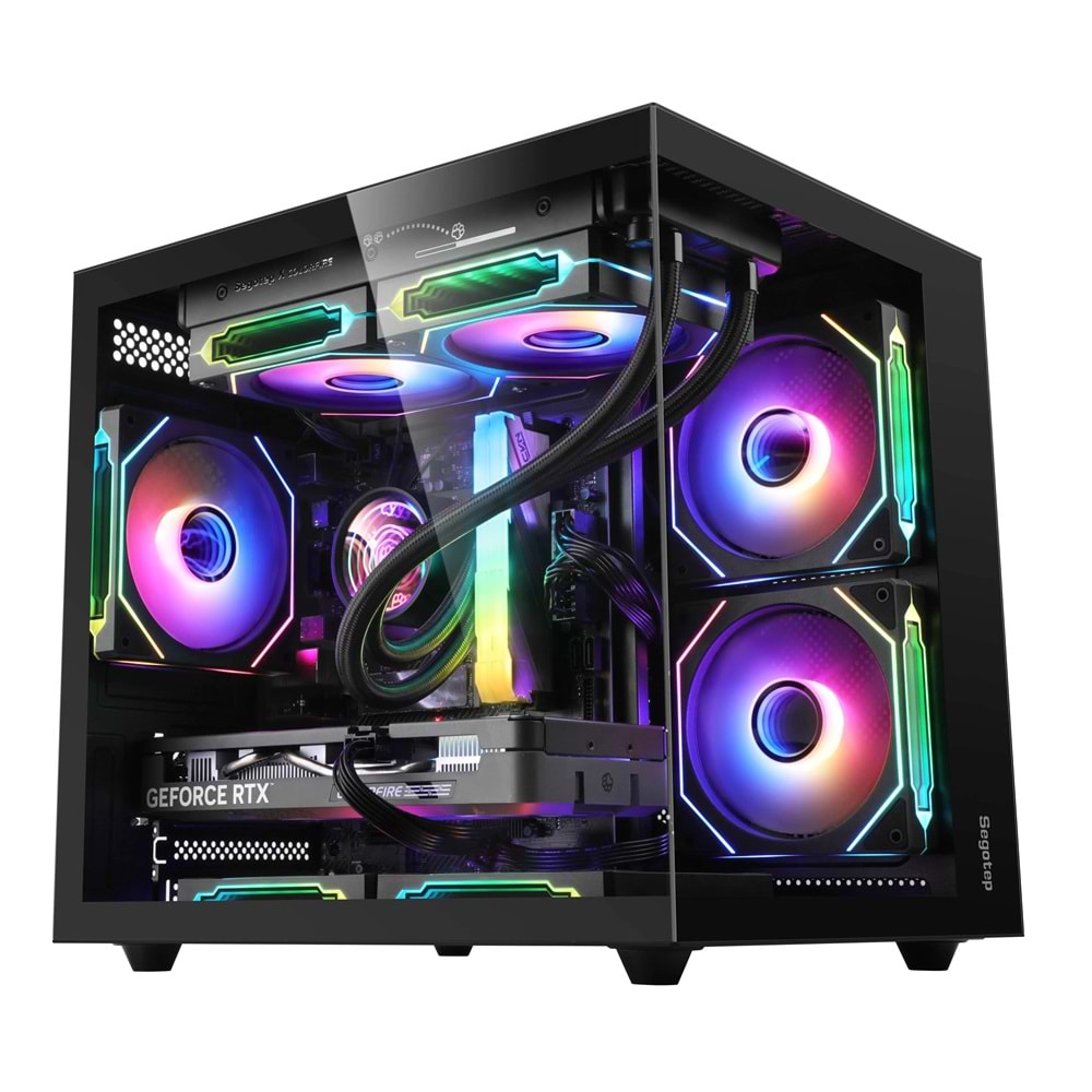 Segotep Brave W1 Siyah 750W 80+ Bronze PCIE 5.0 Midi Tower Gaming (Oyuncu) Kasa Brave W1 Siyah 750W 80+ Bronze PCIE 5.0 Midi Tower Gaming (Oyuncu) Kasa