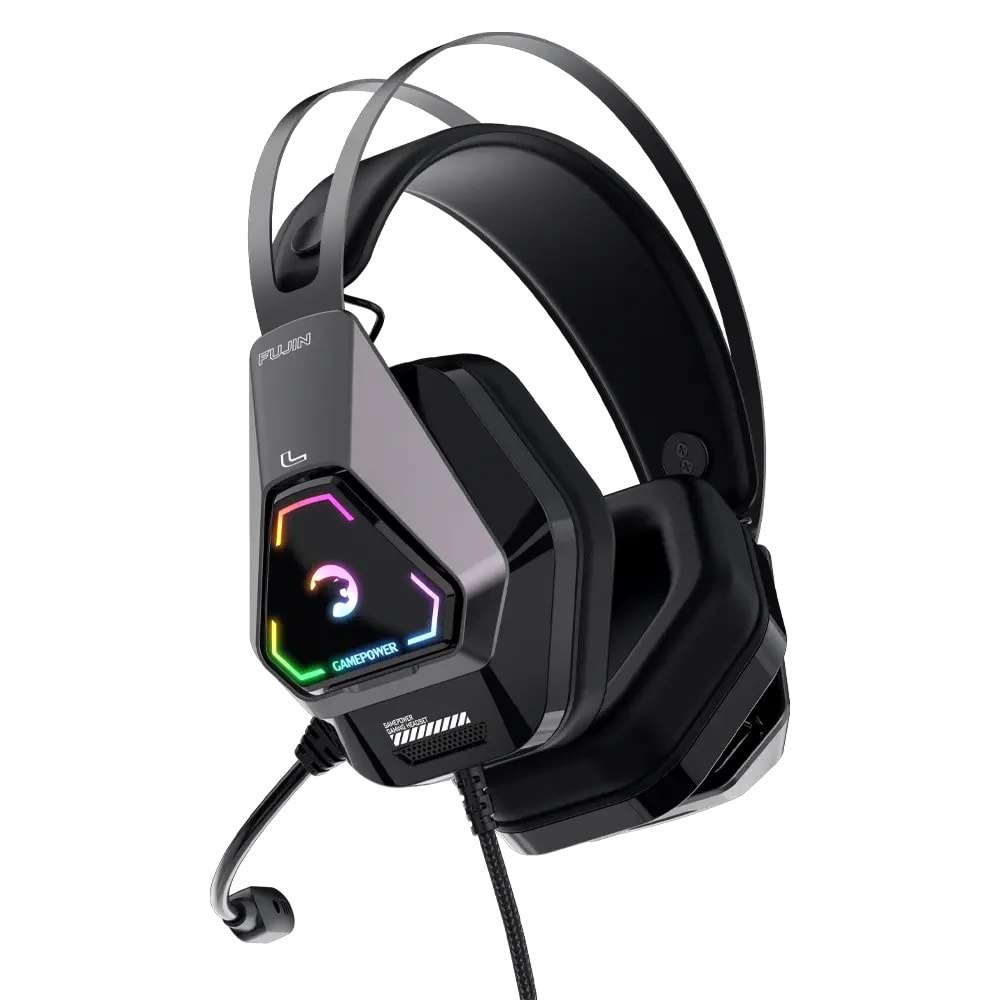 Gamepower Fujin Siyah 7.1 Surround RGB Gaming Kulaklık