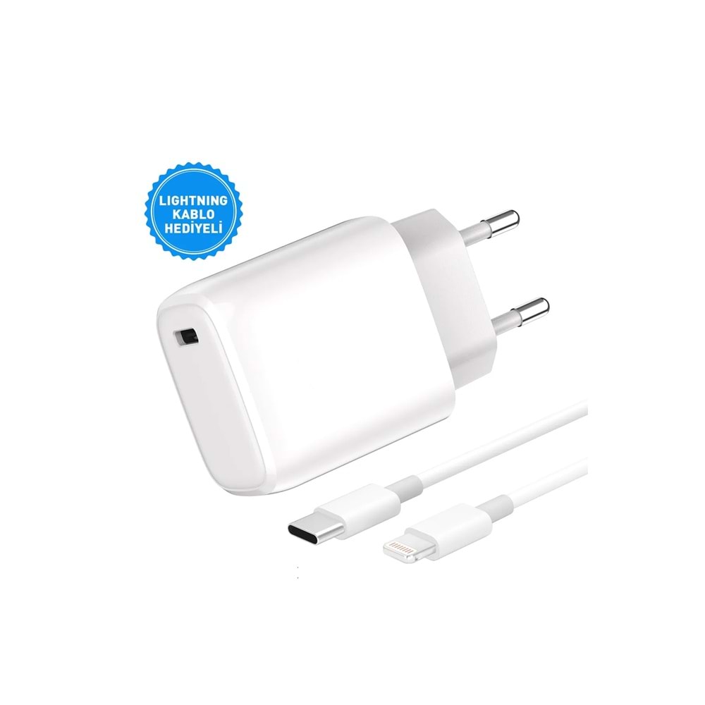 İntouch Smarty Pd 25 W Type-c To Lightning Kablolu Şarj Adaptörü/8 X Xs Xr 11 12 13 14 Serileri Ile Uyumlu