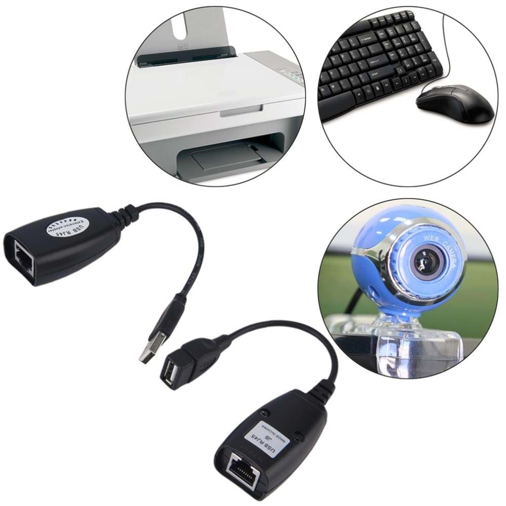 Rj45 Usb Ek Uzatıcı Cat5e 6 Kablosu Ekleme Extender 5058