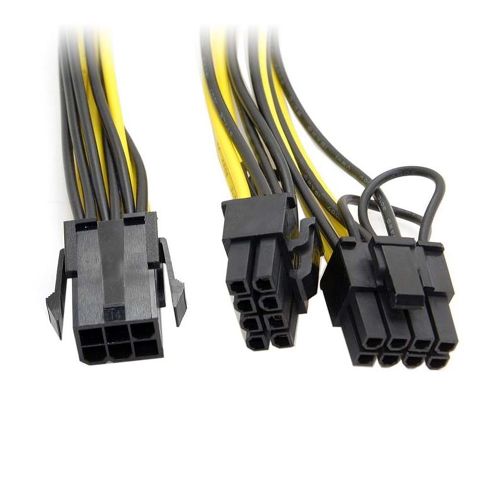 Pci e 8 Pin (6+2) 2X Pci-e Ekran Kartı Power Çoklayıcı Kablosu 4302