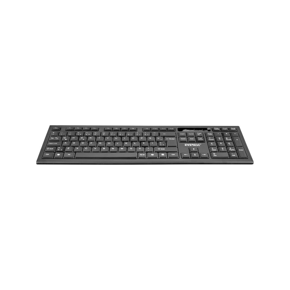 Everest KM-6121 Siyah Kablosuz Q Slim Klavye + Mouse Set