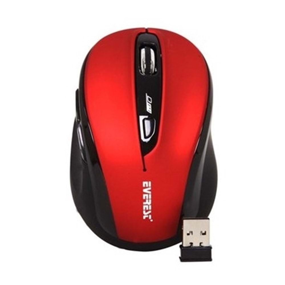 Everest Sm-613 Kırmızı/Siyah 2.4Ghz Optik Kablosuz Mouse