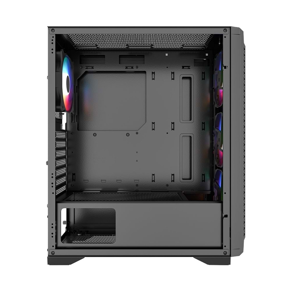 PowerBoost PB-PS5847B 600W USB 3.0 Tempered Glass Mesh RGB Fanlı ATX Mid Tower Gaming Kasa