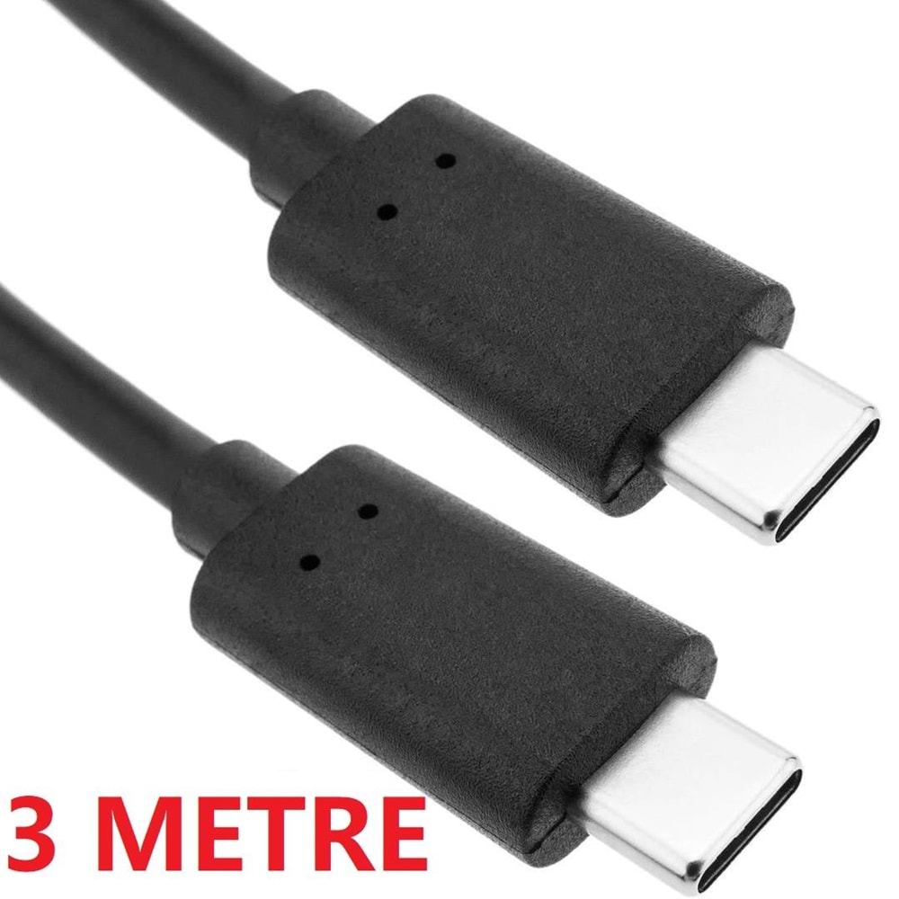Type C To Type Erkek Erkek Data Şarj Kablosu 3 Metre 4737
