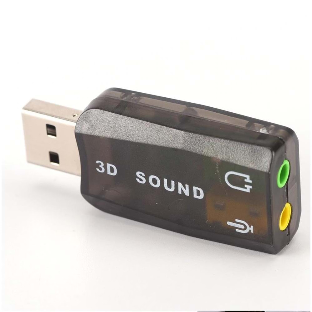 5+1 Harici Laptop Usb Ses Kartı 3.5mm Kulaklık Mikrofon Çevirici 4504